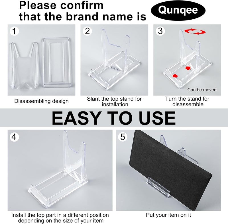 Memorywuu 24 Packs Adjustable Purse Display Stand Clear Acrylic Handbag Stand Holder for Wallet Purses Handbag Bag Jewelry Display Organizer for Party Weddings Home Decoration Birthdays - Image 5